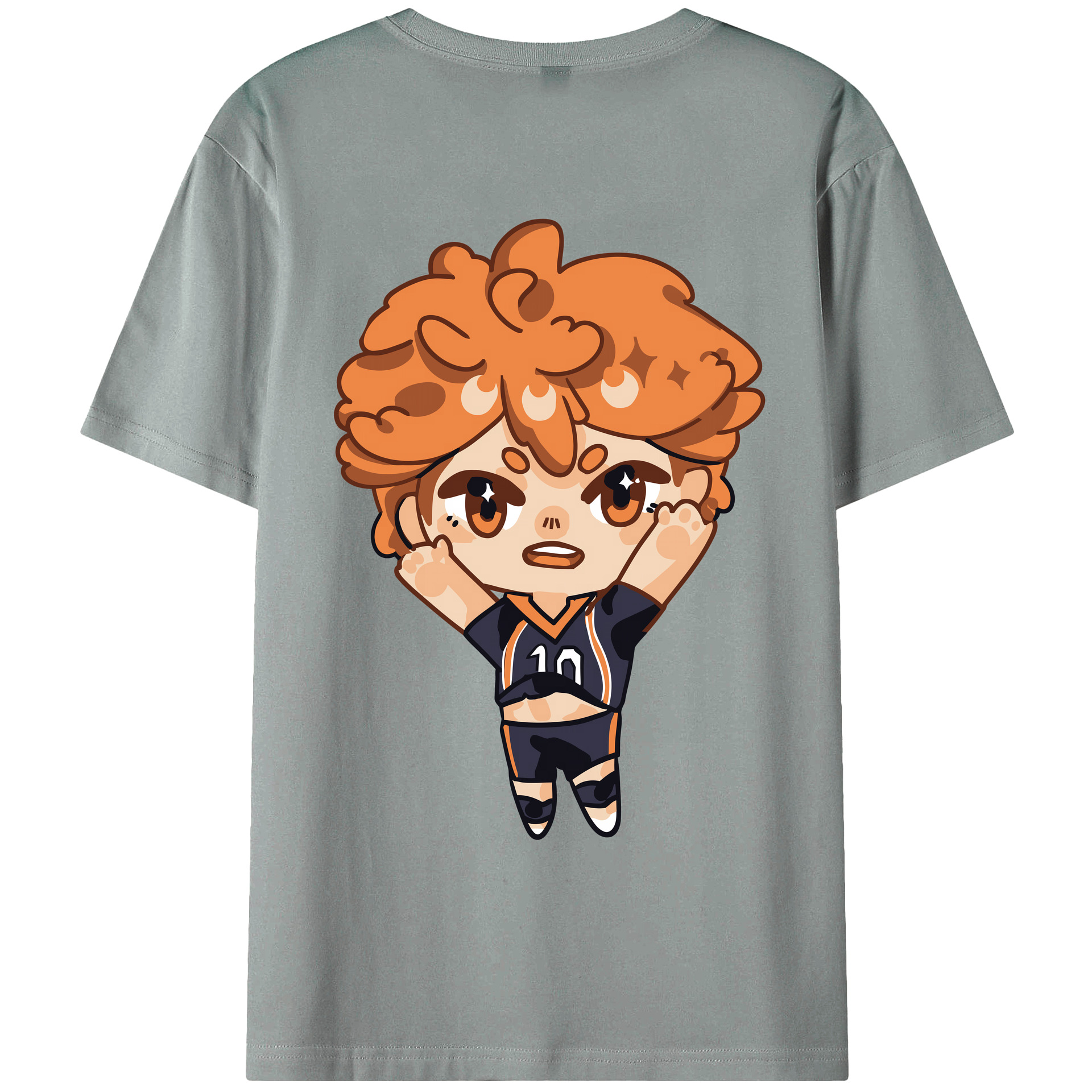 （画像用） ハイキュー!! Haikyu!! 綿100％ メンズ半袖Tシャツ（バックプリント） 通気性